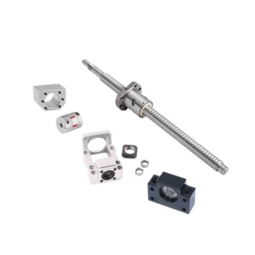 PEVAVFZMMY Kugelumlaufspindel-Set SFU1605 RM1605 150 mm-750 mm + HM12-57 HM12-60 for Nema23/24 Aluminiumguss BF12 + Kupplung XB25 * 30 + DSG16H for CNC-Teile Kugelumlaufspindel(HM12-57 C5,700mm) von PEVAVFZMMY
