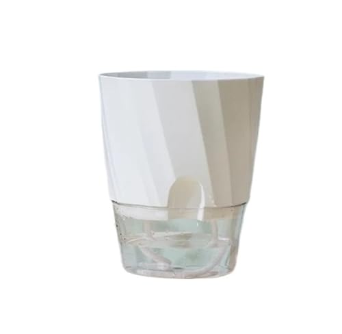 PEVAVFZMMY Lazy Hydroponic Blumentopf Automatischer wasserabsorbierender Blumentopf Transparenter doppelschichtiger Kunststoff Selbstbewässernder Blumentopf Büro(S) von PEVAVFZMMY