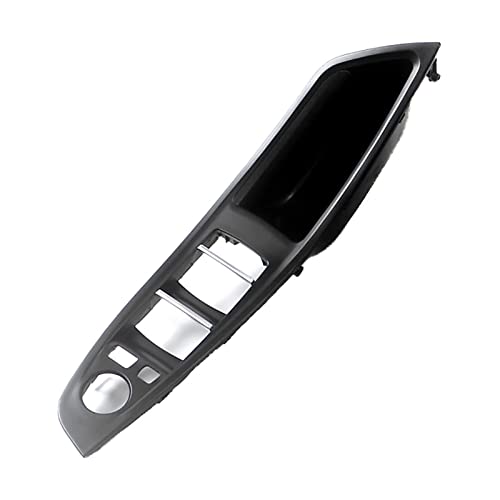 PEVAVFZMMY Linkslenker LHD Passend for BMW 5er F10 F11 Grau Beige Schwarz Autoinnenraum Türgriff Panel Pull Trim Cover Kit Türinnengriff im Auto(schwarz) von PEVAVFZMMY