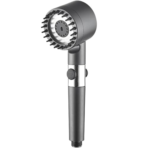 PEVAVFZMMY Massage-Duschkopf for 4 Modi und Silikonbürste, abnehmbarer Sprühpistolenmodus, Handbrause for Hochdruck for Badezimmer for Filter Duschkopf(1pc shower head) von PEVAVFZMMY