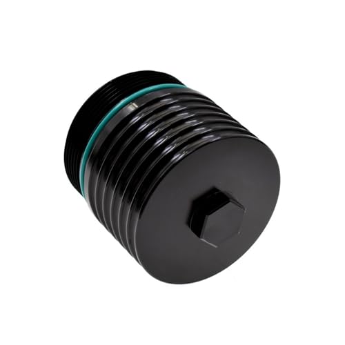 PEVAVFZMMY Passend For BMW N62 N73 Motor Spezialfahrzeug-Modifikationsteil E60 E63 E65 E53 E70 Ölfilterdeckel Filtergehäuse Aus Aluminiumlegierung Ölfiltergehäuse(schwarz) von PEVAVFZMMY