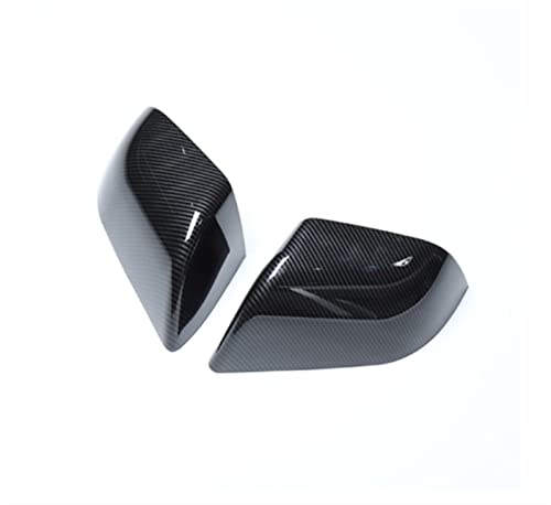 PEVAVFZMMY Passend for Tesla Model Y Schwarz Ersatz-Seiten-Rückspiegel-Abdeckkappen Shell for Auto-Außenzubehör Rückspiegel(Carbon Fiber Look) von PEVAVFZMMY