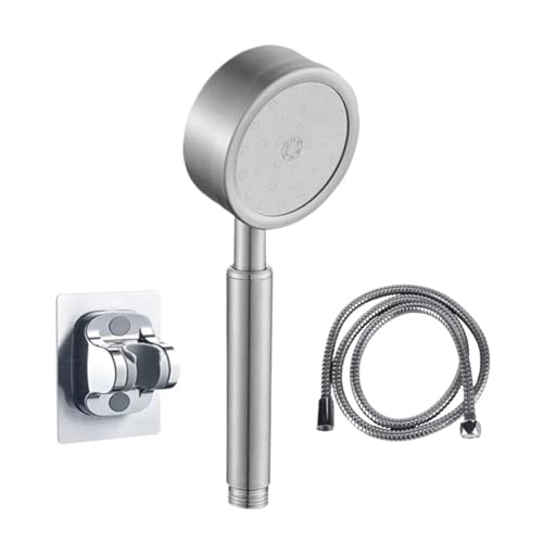 PEVAVFZMMY Passend for Xiaomi Duschkopf Edelstahl Hochdruck Wassersparende Handbrause Sprühdüse Home Supercharged Regenbad Duschkopf(Silver 3pcs set) von PEVAVFZMMY