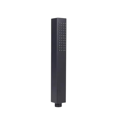 PEVAVFZMMY Quadratischer Handbrausekopf Einzelfunktion Universeller wassersparender Sprinkler Kreative Mode Hochdruck-Duschbrause Duschkopf(schwarz) von PEVAVFZMMY