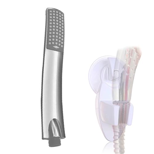PEVAVFZMMY Sprinklerkopf Hochdruck S-Form Rechteck Niederschlag ABS Quadrat Handbrause Wassersparende Duschköpfe Sprühzubehör Duschkopf(2pca shower bracket) von PEVAVFZMMY