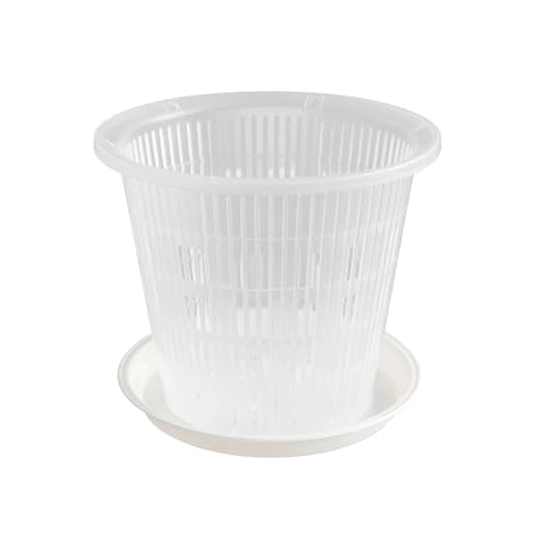 PEVAVFZMMY Transparenter Blumentopf aus Kunststoff, wurzelkontrollierter Orchideen-Pflanztopf for Stomata-Anbaubox, Pflanztöpfe for die Anzucht von Kinderzimmern, Gartenbedarf(14cm) von PEVAVFZMMY