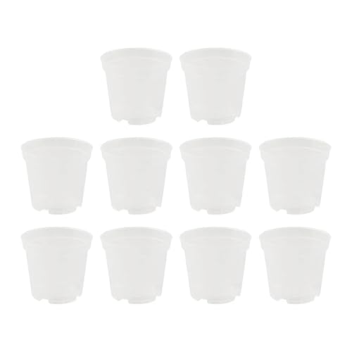 PEVAVFZMMY Verwenden Sie atmungsaktive Transplantat-Töpfe, effiziente Drainage, Überwachung des Wurzelwachstums, transparentes Design, Heimgärtnerei Blumentopf(4 inches) von PEVAVFZMMY