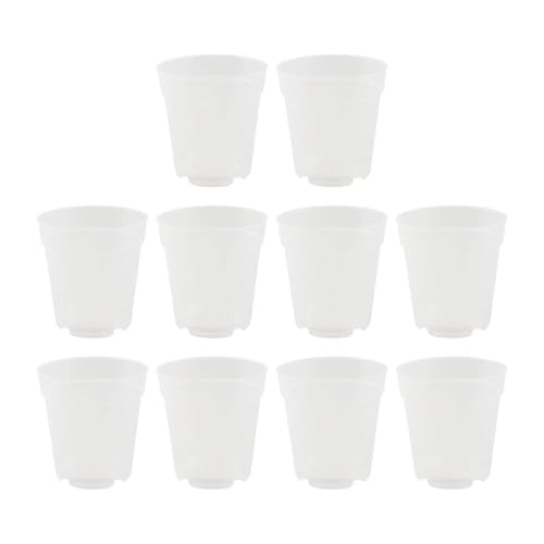 PEVAVFZMMY Verwenden Sie atmungsaktive Transplantat-Töpfe, effiziente Drainage, Überwachung des Wurzelwachstums, transparentes Design, Heimgärtnerei Blumentopf(5.2 inches) von PEVAVFZMMY