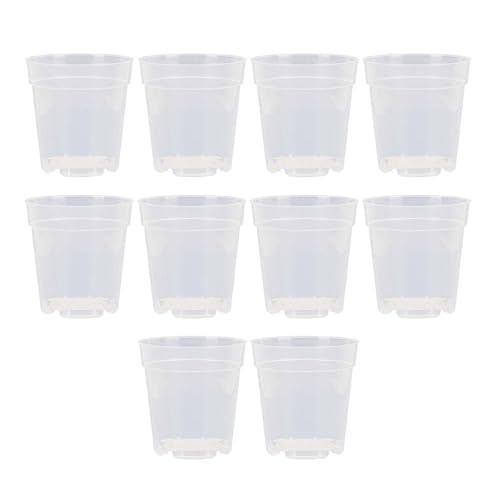 PEVAVFZMMY Verwenden Sie atmungsaktive Transplantat-Töpfe, effiziente Drainage, Überwachung des Wurzelwachstums, transparentes Design, Heimgärtnerei Blumentopf(6.7 inches) von PEVAVFZMMY