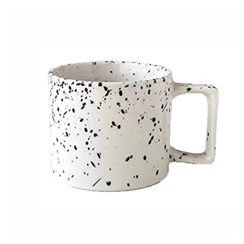 PEVSCO Kaffeetassen 250 ml Keramikbecher im Schwarz-Weiß-Stil for den Haushalt, 2er-Set, Frühstücksmilchbecher, Nachmittagstee-Set, Kaffeetasse, geeignet for den Heimgebrauch Kaffeebecher von PEVSCO