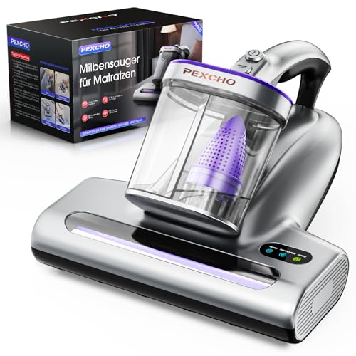 PEXCHO Milbensauger mit UV-Licht, Matratzensauger für Allergiker, 500W zur Entfernt 99,9% der Staub-Milben, Allergene, Tierhaare von Matratzen, Teppichen und Sofas PEXCHO Milbensauger mit UV-Licht, Matratzensauger für Allergiker, 500W zur Entfernt 99,9% der Staub-Milben, Allergene, Tierhaare von Matratzen, Teppichen und Sofas von PEXCHO