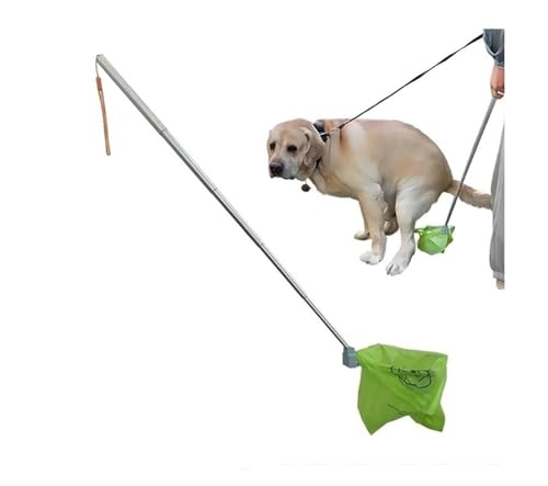 Kotschaufel-Fänger for Hunde, Teleskop-Kotschaufel mit langem Griff for kleine, mittelgroße und große Hunde, selbstklebendes Design, langlebiger Hundekot-Sammler, nimmt weichere Stühle for einfaches, von PEXEN