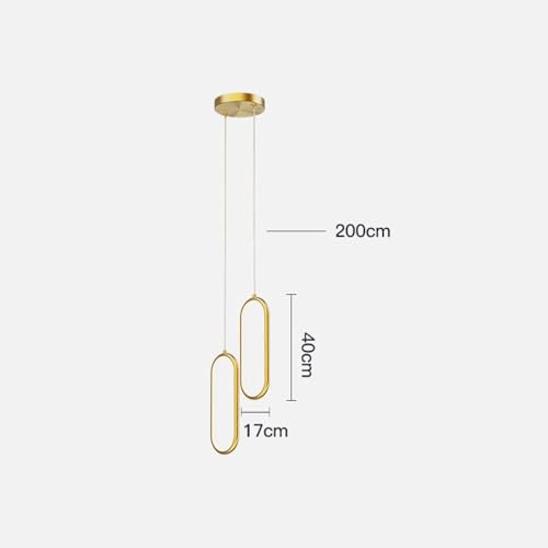 2-flammige LED Pendelleuchte, modernes nordisches Design, hohe Helligkeit, Kupferkörper, höhenverstellbar, dekorative Innenleuchte, ideal für Schlafzimmer, Nachttisch oder Sound 2-flammige LED Pendelleuchte, modernes nordisches Design, hohe Helligkeit, Kupferkörper, höhenverstellbar, dekorative Innenleuchte, ideal für Schlafzimmer, Nachttisch oder Sound von PEYNIR