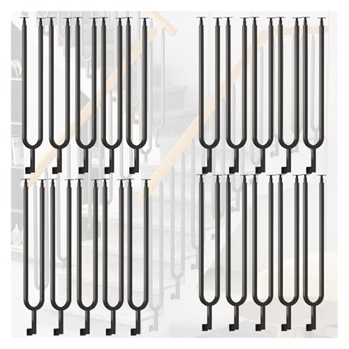 Geländer Treppengeländer Schwarze Metall-Treppengeländer Seitenmontage Terrasse Veranda Geländerpfosten für Flure Treppe U-Form Innenbereich Hotel Büro Dekorative Geländersäule mit verstellbarer obere Geländer Treppengeländer Schwarze Metall-Treppengeländer Seitenmontage Terrasse Veranda Geländerpfosten für Flure Treppe U-Form Innenbereich Hotel Büro Dekorative Geländersäule mit verstellbarer obere von PEYNIR