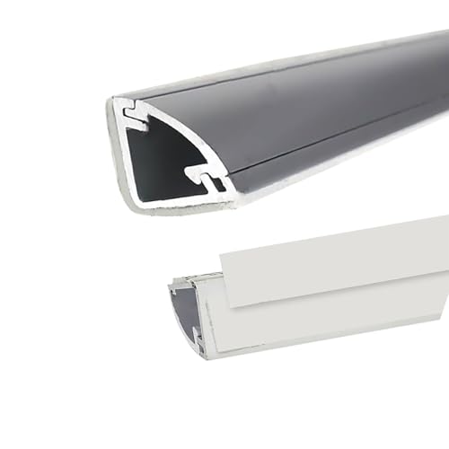 Kabelkanäle Porenfreie Dreieckige Wandkabelabdeckung Zum Verstecken Von TV-Kabeln, Kabelkanäle Mit Selbstklebendem Band, Aluminium-Kabelverschlüsse Für Haus- Und Büroverkabelung ( Color : Gray , Size von PEYNIR