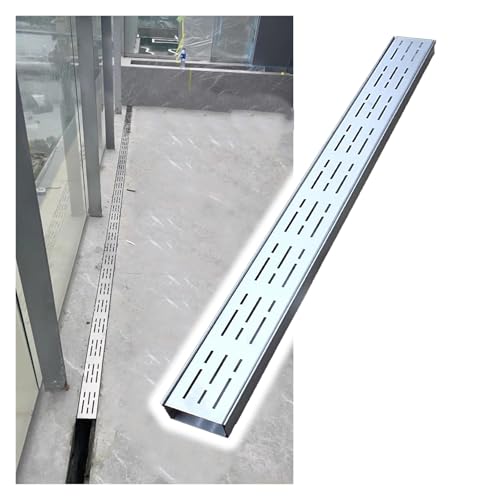 PEYNIR Abflussrost Schmale Entwässerungsrinnen – Edelstahl-Entwässerungsset, 3,5 5 7 10 15 20 cm breit Entwässerungsrinne für Garten/Hof/Gehweg, Einbau-Garage-Bodenablauf(10x3x200cm) von PEYNIR