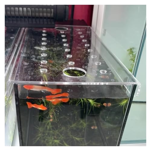 PEYNIR Aquarium Deckel Acryl-Aquariumabdeckung mit Frischluftöffnung Terrarium-Sprungschutzhaube Verhindert, DASS Katzen Fische fangen(L22 x W20) von PEYNIR