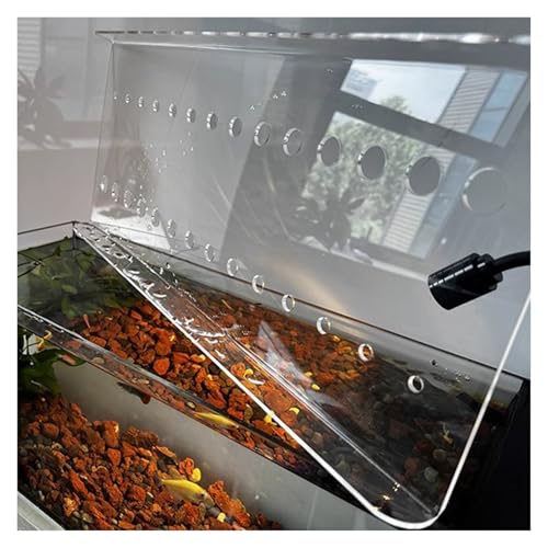 PEYNIR Aquarium Deckel Maßgefertigte Größe Aquariumdeckel Klare Acrylplatte Aquariumüberdachung Haus Veranda Fischfangschutz Katzenfangschutz Obere Montage(L35xW20cm/13.8x7.9in) von PEYNIR