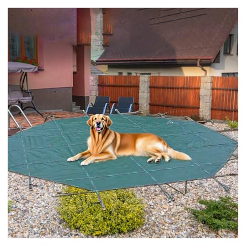 PEYNIR Pool Cover Poolabdeckplane Winter-Poolabdeckung für die Sicherheit von Haustieren und Kindern Rund Ersatznetzabdeckungen für Einbaupools zum Schutz vor Schmutz Betonboden(2m/6.6ft) von PEYNIR