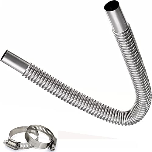 Abgasschlauch für Stromerzeuger 60 CM Standheizung Auspuffrohr Auto Luft Standheizung Auspuff Rohr mit 2 Schellen Gas-Entlüftungsschlauch für Autos Diesels Heizung Kraftstofftank von PEZEEU