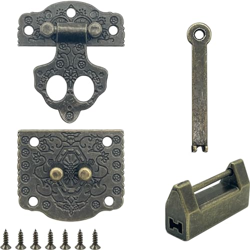 Vintage Design Embossing Latch Haspe Verschluss Lock Retro Style Mini Verschlüsse mit Schrauben und Schlüssel Key Haspen Riegel für Holz Schublade Schmuck Box Case Cabinet Möbel Dekorative Schrank Vintage Design Embossing Latch Haspe Verschluss Lock Retro Style Mini Verschlüsse mit Schrauben und Schlüssel Key Haspen Riegel für Holz Schublade Schmuck Box Case Cabinet Möbel Dekorative Schrank von PEZEEU