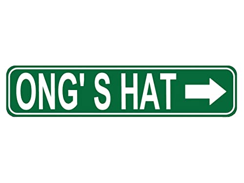 Ong' S Straßenschild, hochwertiges Metallschild, Ong' S Schild, Neuheit Schild für Bauernhaus, Garage, Wanddekoration, Blechschild, 40,6 x 10,2 cm von PEreming