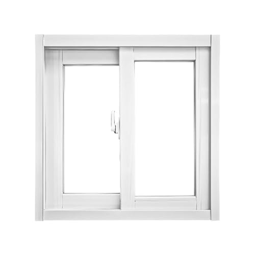 PFCDZDU Ersatzfenster, Push-Pull-Schieberahmen, Sichtschutz, Schiebefenster, Schalldämmung, Transparente, Offene Lamellenfensterläden Für Küchen, Badezimmer Und Cafés(Weiß,100x80CM) von PFCDZDU