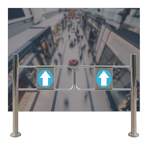 PFCDZDU Federbelastetes Sicherheits-Drehtor, Durchgang/Flur/Eingang Automatisch Schließend Einwegtür, Edelstahl Import-/Export-Vorrichtung 90°-Öffnung(4.3x3.2ft) von PFCDZDU