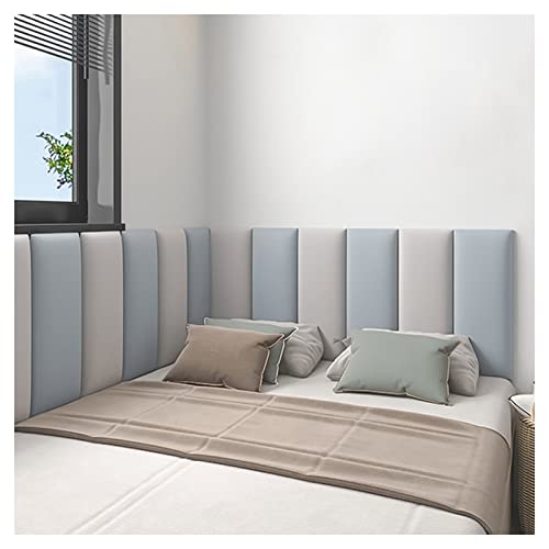 PFCDZDU Peel and Stick Headboard, 3D Schalldichte Wandpolsterung, Gepolstertes Anti-Kollisions-Wandpaneel Für Zuhause Hotel Queen Bett, Packung Mit 6/9/10 Paneelen (Farbe : B, Größe : 200cm) von PFCDZDU