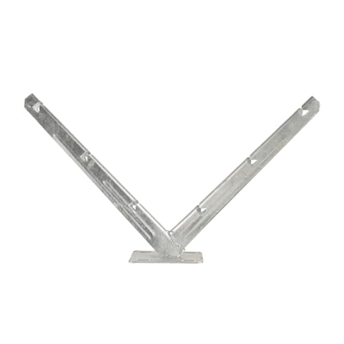PFCDZDU Stacheldrahthalterung, Feuerverzinkt V-Ständer, Garten Schleife Mit Widerhaken Zaun Draht Regal, Stacheldraht Verlängerung Halterung Überrollkäfig (Farbe : Silver, Größe : 15pcs) von PFCDZDU