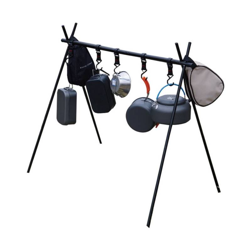 YVMOOEC Grilltopfhalter Outdoor Camping Tragbares Regal, (Camping Picknick Hängeregal, Dreieckige hängende klappbare Ablagekonsole) von YVMOOEC
