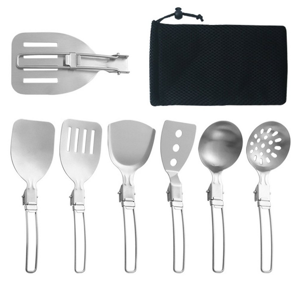 PFCTART Kochbesteck-Set 6 Stück tragbare Küchengeräte für Outdoor-Kochen und Camping (6-tlg) von PFCTART