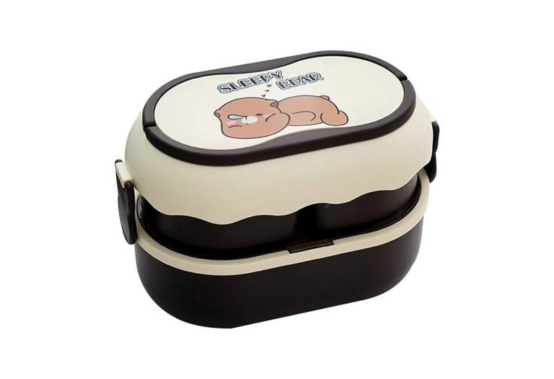 YVMOOEC Lunchbox Isolierte Lunchbox für Studenten, mikrowellengeeignet, zwei Fächern, PP von YVMOOEC