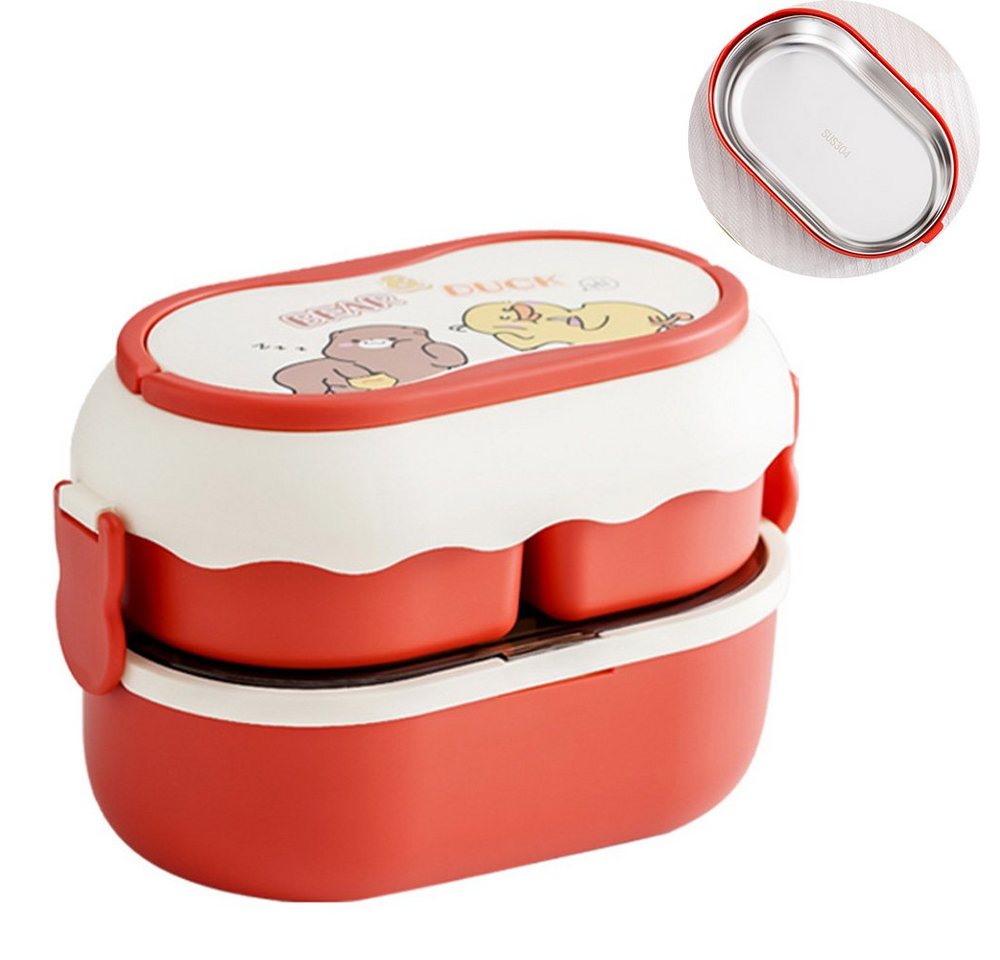 YVMOOEC Lunchbox Isolierte Lunchbox für Studenten, mikrowellengeeignet, zwei Fächern, rostfreie Stähle YVMOOEC Lunchbox Isolierte Lunchbox für Studenten, mikrowellengeeignet, zwei Fächern, rostfreie Stähle von YVMOOEC