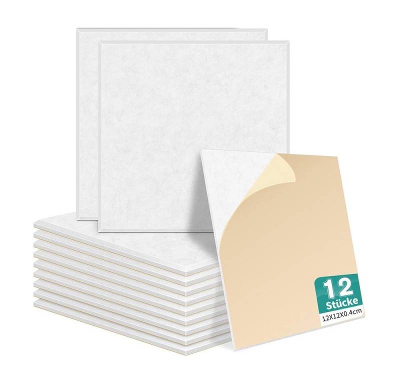 PFCTART Schallschutzpaneel Polyester-Filz Original Akustik-Absorptionsplatte, (12 Stück 30*30*0.9cm) Mehrfarbig erhältlich von PFCTART