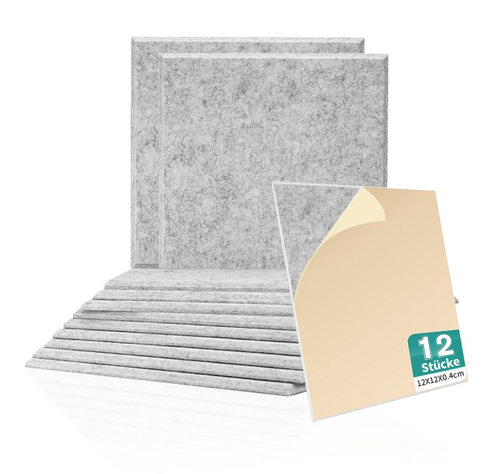 PFCTART Schallschutzpaneel Polyester-Filz Original Akustik-Absorptionsplatte, (12 Stück 30*30*0.9cm) Mehrfarbig erhältlich von PFCTART