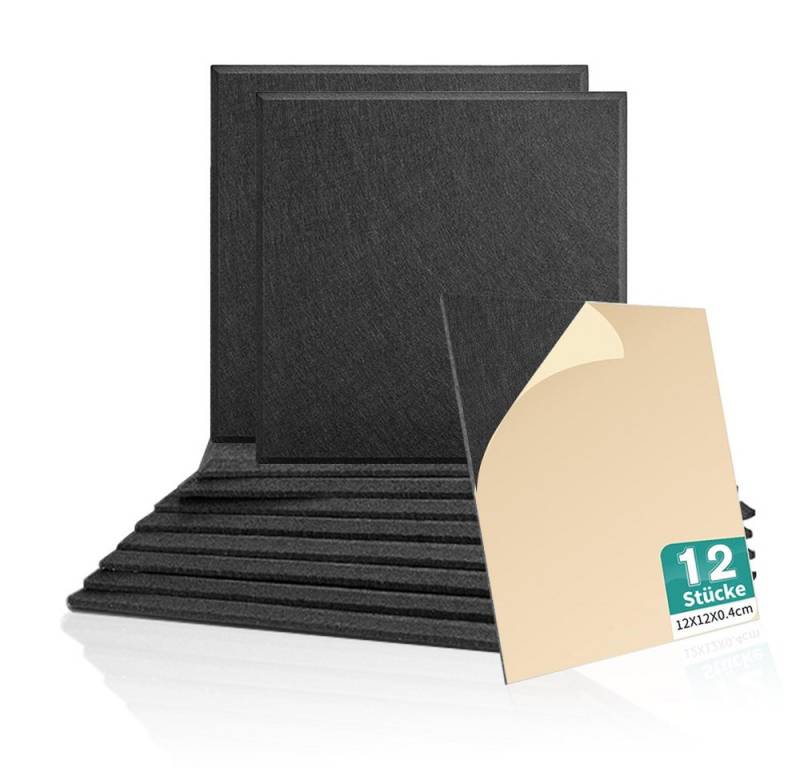 PFCTART Schallschutzpaneel Polyester-Filz Original Akustik-Absorptionsplatte, (12 Stück 30*30*0.9cm) Mehrfarbig erhältlich von PFCTART