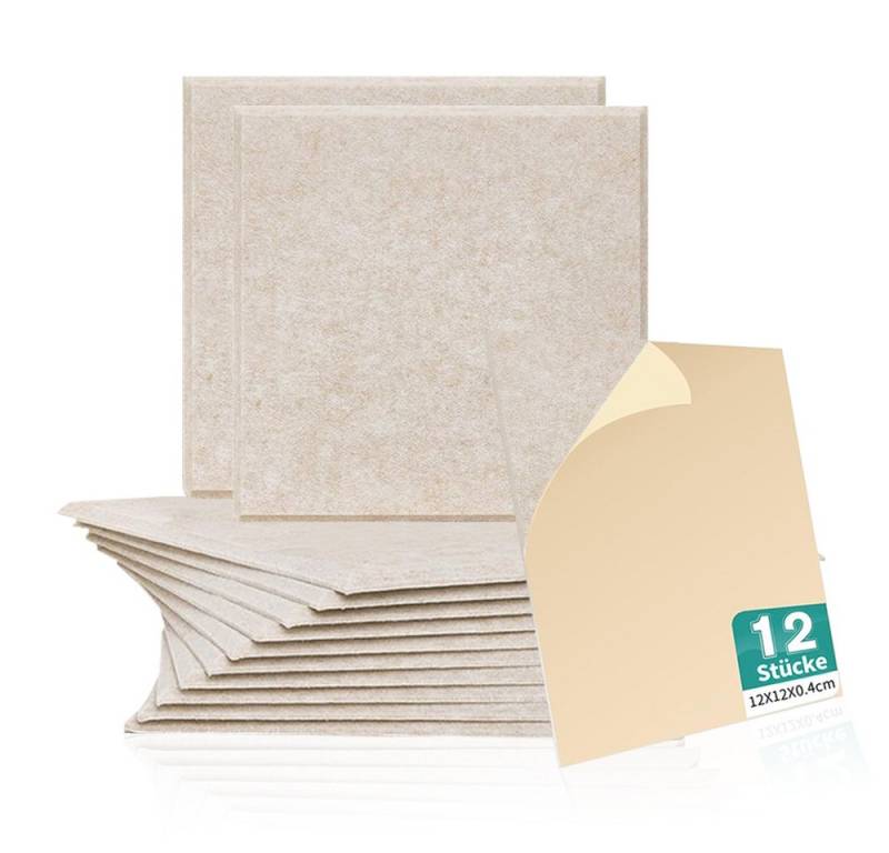 PFCTART Schallschutzpaneel Polyester-Filz Original Akustik-Absorptionsplatte, (12 Stück 30*30*0.9cm) Mehrfarbig erhältlich von PFCTART