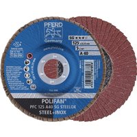 Fcherscheibe POLIFAN A SG STEELOX D125mm KA40 konINOX NK von PFERD