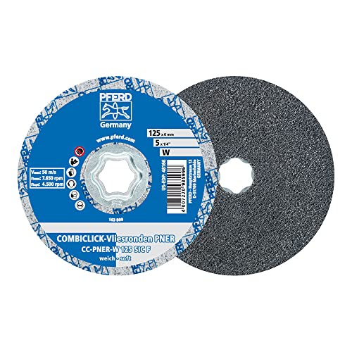 PFERD COMBICLICK Vliesronde CC-PNER / 125mm, weich, SIC fein, verpresstes Vlies / 44498027 für Finish mit dem Winkelschleifer Vliesronden PFERD COMBICLICK Vliesronde CC-PNER / 125mm, weich, SIC fein, verpresstes Vlies / 44498027 für Finish mit dem Winkelschleifer Vliesronden von PFERD