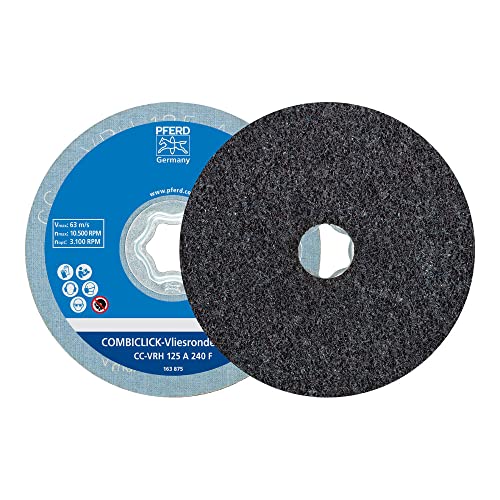 PFERD COMBICLICK Vliesronde CC-VRH, 2 Stück/hart, Ø 125mm, A240F, fein / 44498024 – für Feinschliff & Finish mit dem Winkelschleifer, Vliesronden, Korngröße 240 PFERD COMBICLICK Vliesronde CC-VRH, 2 Stück/hart, Ø 125mm, A240F, fein / 44498024 – für Feinschliff & Finish mit dem Winkelschleifer, Vliesronden, Korngröße 240 von PFERD