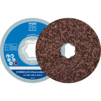 PFERD COMBICLICK harte Vliesronde CC Ø 100mm A100G für Feinschliff und Finish mit Winkelschleifer von PFERD