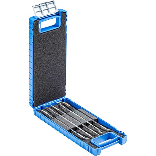 PFERD Diamant-Riffelfeilen-Set, 5-teilig, Korngröße D 126, 150mm, in bruchfester Kunststoffbox, 15816242 – Für den universellen Einsatz im Werkzeugbau d 126 korngröße PFERD Diamant-Riffelfeilen-Set, 5-teilig, Korngröße D 126, 150mm, in bruchfester Kunststoffbox, 15816242 – Für den universellen Einsatz im Werkzeugbau d 126 korngröße von PFERD