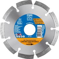 PFERD TOOLS Diamant-Trennscheibe DS 115x2,2x22,23 mm PSF für schnelles Trennen von Stein und Beton von PFERD