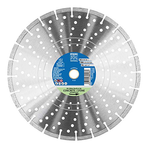 PFERD Diamant-Trennscheibe SG | 350 x 2,8 x 25,4 mm inkl. Reduzierring 22,23 mm | 68000048 – Segmentierter Rand für schnelles Trennen von Steinmaterial PFERD Diamant-Trennscheibe SG | 350 x 2,8 x 25,4 mm inkl. Reduzierring 22,23 mm | 68000048 – Segmentierter Rand für schnelles Trennen von Steinmaterial von PFERD