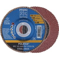 PFERD Fächerscheibe POLIFAN A PSF STEELOX D.125mm K.A-60 kon.Stahl/Holz NK von PFERD
