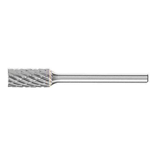 PFERD HM-Frässtift, Zylinderform ZYAS mit Stirnverzahnung, Zahnung 3 PLUS, Frässtift-ø 6mm, Schaft-ø 3mm, Länge 43mm, 21200483 – für universelle Anwendungen auf den wichtigsten Werkstoffen, Zylinderform mit Stirnverzahnung von PFERD