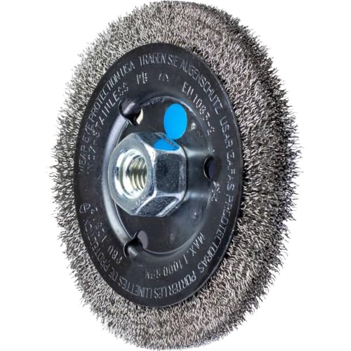 PFERD Rundbürste ungezopft RBU Ø 125x12mm M14 Edelstahl-Draht-ø 0,30 43502302 – für Winkelschleifer, Ungezopft; Besatzmaterial Inox 0,30 Mm von PFERD