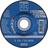 PFERD Schruppscheibe SG INOX D125xS7,2mm gekr.INOX Bohr.22,23mm von PFERD