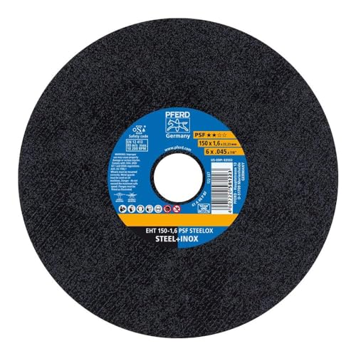 PFERD Trennscheibe PSF STEELOX 25 Stück | 150 x 1,6 x 22,23 mm, gerade | 61724121 – für Stahl und Edelstahl (INOX) von PFERD